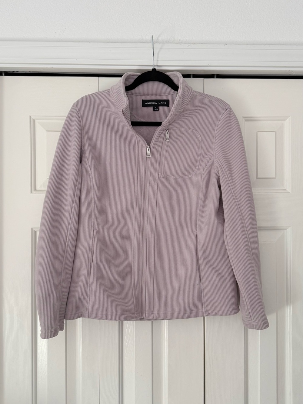 Andrew Marc Women's Light Lavender Zip-Front Jacket #0094